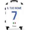 NoBoringSuitcases.com Valigia Personalizzabile, Valigia Grande, Con TSA, Valigia Media, Valigia Media Rigida, Valigie, Valigia Grande 23 kg (67cm - 72L), (2024 - Maglie gara away Italia - Bianco)