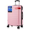 Shavont Bagaglio da Stiva Media, Valigia da Viaggio Trolley Rigida Ryanair Cabina con 4 Spinner Ruote con Lucchetto in ABS+PC