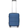 KONO Valigia da 55cm Resistente e Rigida Valigia 20 '' Bagaglio a Mano 4 Ruote Rotanti con Lucchetto TSA (Marina Militare)
