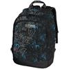 Tinta Unita Zaino Scuola DREAM CROSS 2025/2026 - Urban Graffiti 28L - Cross System - Poliestere 600D (Nero E Blu Graffiti)