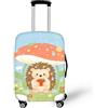 Coloranimal Copertura per bagagli per scuolabus, accessori trolley, custodia protettiva per valigia, taglia 18-32, Simpatico riccio fungo, M (22-25 cover), Set Bagagli