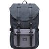 KAUKKO Ep5 Zaino daypack unisex, Nero e Grigio-1, Taille unique, Zaino