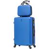 CELIMS - Set Valigie | Valigia Media 20 kg Rigida + Beauty Case da Viaggio 35cm | Valigia da Stiva 65cm | Trolley Medio 65cm con 4 Ruote | Valigie Media 64cm + Vanity | Blu