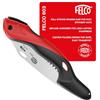 FELCO 603 Sega da Potatura Pieghevole, Lama Curva 200mm, Capacità di Taglio fino a 100mm, Denti Temprati a Impulso, Lama Cromata, Impugnatura Soft-Grip, Mano Destra e Sinistra
