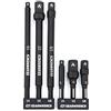 GEARWRENCH 6 Pc 1/4 Drive Hex Shank Impact Socket extensions - 1/4, 3/8 and 1/2 Drive sizes - 2-1/2 & 6 long - 84971A-02