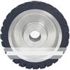 Generico Compatibile for 1 pezzo Dia.150mm * 50mm Ruota in gomma Smerigliatrice a nastro Contatto tenditore attivo 6 x2 Parte levigatrice(K150x50x25mm,70A common)