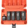 NEIKO 02530A 5 Piece 12 Point Socket Set 1/2 Drive - Lug Nut Remover, Spindle and Axle Nut Sockets, Metric 30mm - 36mm, Cr-Mo Impact Adapter, 3/4 -1/2 Reducer