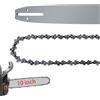 Aporozona Barra per sega a palo da 25,4 cm e catena combinata, barra guida di ricambio per Greenworks PS80L00, PS80L210, PS80L212, 100SDAA041 per KOBALT KPS 1081-06, KPS 2081-06, catena per motosega 25AP058X