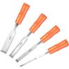 ACTINPANT Set di scalpelli for intaglio in legno da 4 pezzi utensili for la lavorazione del in acciaio al carbonio con lama smussata Kit sgorbia for coltello 6/12/18 / 24mm per