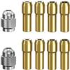 Jolsaawie Set di 10 pinze in ottone per trapano, ricambio 4485 a cambio rapido, set di utensili da 0,8/1,2/1,5/1,8/2,0/2,4/3,0/3,2 mm