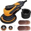 MAXXT Levigatrice orbitale elettrica casuale da 5 mm, levigatrice palmare con motore brushless, tamponi abrasivi da 12,7 e 15,2 cm, aspirapolvere centrale, levigatrici per lavorazione del legno, legno