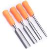 ABSJDFD Scalpelli per legno Scalpello per legno con design resistente, lama in acciaio temprato e temprato, set da 4 pezzi per artisti
