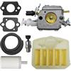 GTWSQQ Kit guarnizione filtro aria carburante carburatore tipo una linea for sostituzione motosega J=onsered CS 2141 2145 2150 2147 2149 2151 2152