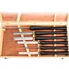 ArhaR Set di scalpelli per tornio per legno da 6 pezzi, utensili per tornitura del legno Set di scalpelli per legno con custodia in legno, set di sgorbie in acciaio ad alta velocità per principianti, h