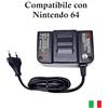 Generico Alimentatore Universale Ac Adapter Compatibile con Nintendo 64 N64 N 64 console Alta Efficienza, Lunga Durata, Plug and Play PAL europeo 100-240V