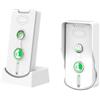 Swokely di Campanello Citofonico Wireless Comunicazione Full Duplex 500 M/1640 Piedi di Campanello di Sicurezza Domestica Ricaricabile a Lunga Distanza Home Office Citofono (Bianca)