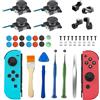 OLCLSS Joycon Joystick Replacement Kit( 48 in one), Switch Joystick Replacement for Switch/ Switch Lite/ Switch OLED, Include 4 Thumbsticks, 4 Metal Buckles, 2 Screwdrivers, Pry Tool, 12 Thumbstick Grips