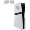 Generico Guscio superiore sinistro e destro per PS5 Slim Case Pannello di sostituzione del coperchio superiore, dissipatore di calore Custodia in ABS per Playstation 5 Pro Accessori (Bianco)
