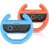 ZRZLMVP Switch Volanti per Nintendo Switch 2 JoyCon, ruote da corsa per Nintendo Mario Kart World/8 Deluxe, interruttore manopola per controller Joy-Con 2025 Switch 2 Accessori, blu e arancione (confezione da