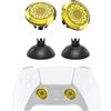 KD.FLY Metal Interchangeable Thumbsticks Caps & Thumb Sticks Base for PS5 Controller, Custom Grips Replacement Kit for PS5 Dual Sense Controller, 2 Joysticks, 2 Thumbsticks Base, Celestial Cloud