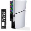 Generic Ventola di raffreddamento Per PS5 Pro/ per PS5 Slim Disc e Digital Edition con luce LED e porta USB Basso rumore Sistema di raffreddamento esterno silenzioso ed efficiente (nero)
