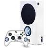 Head Case Designs Licenza Ufficiale Inter Milan Logo Su Bianco Distintivo Pacchetto Console Da Gioco Wrap E Pelle Per Controller Compatibile con Xbox Series S Console & Controller Bundle