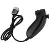 Qioni Gamepad - Telecomando di ricambio per controller di gioco con custodia in silicone e cinturino da polso per Nintendo Wii e Wii U (nero)