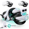 Mocagen Cinghia per la testa per Meta Quest 3S/Quest 3/Quest 2 con display digitale batteria e dock di ricarica, tempo extra, migliora il comfort degli auricolari VR