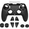 AARONMEI Custodia per controller PS5 Edge, custodia per controller wireless con 4 coperture per impugnatura per pollice + prolunga trigger L2 R2 (nero-PS5 DualSense Edge)