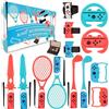 Arisll Switch Sports Accessories - Kit di accessori sportivi Arisll 14 in 1 | Compatibile con Nintendo Switch Sport, kit di accessori per la famiglia compatibile con giochi sportivi Switch/Switch OLED