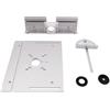 WWENDNDYS Router tavolo inserimento lega di alluminio router di legno tornitura piastra bordo taglio strumento falegname tornitura piastra argento