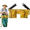 Generic Borsa per attrezzi da giardinaggio, grembiule da lavoro - Borsa da lavoro da giardino - Borsa portaoggetti per la pulizia multiuso, borsa per forniture da lavoro in pelle PU per giardiniere