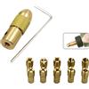 YAMSLAM 7/12 pz/set 2-5mm pinza in ottone micro trapano, pinza in ottone mandrino per trapano in ottone, micro trapano elettrico autoserrante mandrino, mini pinza per trapano elettrico con chiave a brugola