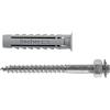 Fischer SX 8 DV con Doppia Vite per collarini, Ideale per Tubi e Cavi, Include 50 Viti e 50 tasselli, 500211, 8 mm Diametro