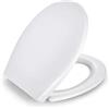 APEXFORGE Sedile WC in Formaldeide Urea, APEXFORGE Universale Antibatterico Tavoletta WC Chiusura Rallentata Copriwater Bagno Installazione Rapida Pulizia Facile Bianco Forma O Ovale-ATSTY14