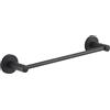 Gedy FELCE Plus Portasciugamani da bagno, portasciugamani da parete, portasciugamani adesivo, portasciugamani senza trapano, 39,6 x 7,4 x 5,6, nero opaco, acciaio inossidabile