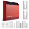 Wolf Guard Allarme sirena solare wireless Wolf-Guard (110 dB), batteria integrata, allarme antimanomissione, allarme domestico wireless con 2 sensori di movimento, 3 sensori porta e 2 telecomandi