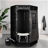 LANTUS Sauna a Vapore Portatile, Cabina Domestica per SPA, 9 Temperature Regolabili, 0-99 Minuti, Telecomando,per Interna Esterno, Pressoterapia Iinfodrenaggio,90 * 90 * 180 cm (3L) (Nero)