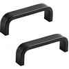 BOZONLI Maniglie per Mobili da Cucina 64mm, Maniglia per Mobili, in Lega di Alluminio, Nero, per Guardaroba Porte Cassetti Armadio Comò, 2 pezzi