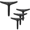 MZZHEDIE 4 Pezzi Piedini Mobili Triangolari Metallo,Gambe per Mobili in Metallo,Metallo Gambe per Armadietto Piedini per Mobili di Ricambio,per Armadio/Divano/Letto/Sedia/Tavolo (20cm/7.87in,Black)