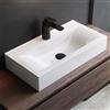 Mai & Mai Lavabo da Appoggio 61.5x31.5x10.5cm, Lavabo Bagno Sospeso Lavandino Bagno da Appoggio in Ceramica Brüssel118G