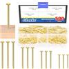 Glarks 500pcs 20/25/30/38mm Lunghezza Kit Assortimento Unghie, Golden Hanging Nails, Finishing Nails, Wall Nails, Wood Nails, Common Nails, Hardware Nails per Picture Wall Hanging