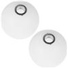 DECORNIJIA Paralume Globo in Plastica Bianco 2 Pezzi, Paralume Sfera Elegante e Infrangibile per Illuminazione, per Soggiorno e Camera da Letto