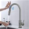 Gx Rubinetto Cucina Con Sensore Touch, Con Doccetta Estrabile & Spruzzo a 2 Modalità, Ottone Girevole a 360°Miscelatore Cucina E Fredda E Calda Regolabile Rubinetto, Miscelatore Monocomando Per Lavello