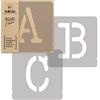 NAKLEO Stencil Alfabeto per Pittura 42 Pezzi Set, 25cm Lettere e Numeri Typewriter Carattere Maiuscola, Stampini Plastica e Riutilizzabile, Fai da te Modello Artigianato, Pareti Muro Legno Tessuto