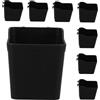 LAPYAPPE Organizer per Pannello Forato 8 Pezzi in Abs Nero Ganci Multifunzionali per Garage e Craft Room, Contenitori Versatili per Stoccaggio Moderno