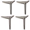XINGWANGG Set di 4 Gambe per Divano Triangolari in Metallo,Moderni Piedini per Mobili in Acciaio,Piedi di Ricambio Fai da te di per Tavolo,Armadietto,Tavolino,Sedia,Poltrona,con Viti (15cm(5.9in),Black-B)