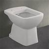 Inbagno Wc tradizionale con brida e scarico a pavimento in ceramica bianco lucido, serie Ginevra