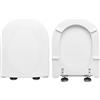 HYDRO HOME Tavoletta Wc Compatibile con RITMO KERASAN, Copriwater In Legno Rivestito Con 2 mm Di Resina,Tavoletta Wc Con Cerniere Fissaggio Dal Basso MADE IN ITALY