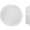 A2ZWORLD Griglia di Ventilazione Rotonda, Griglia Aerazione In Plastica, Griglia di Espulsione dell'aria, Dotato di Zanzariera, Colore Bianco, Made In Italy (Ø100mm H25mm Foro 80mm)